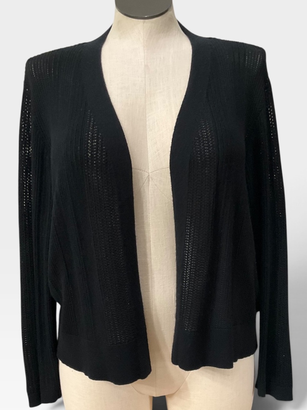 Madison + Hudson Women's Black Lightweight Cardigan Sweater Black Size XL EUC
